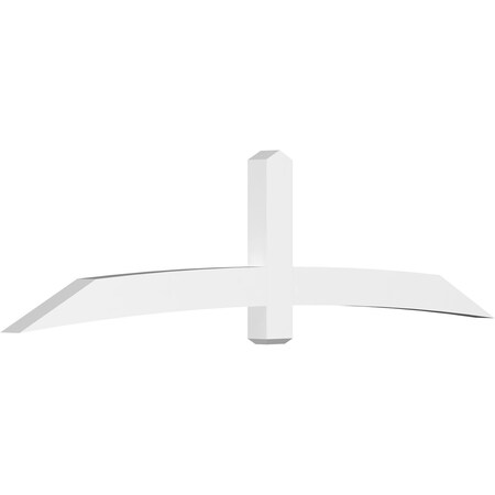 Ekena Millwork Bellingham Architectural Grade PVC Gable Bracket, 108"W x 27"H x 4"D x 6"F, 6/12 Pitch GBP108X27X0406BEL00